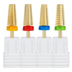 5 in 1 Tungsten Carbide Nail Drill Bits Milling Cutter For Manicuring Electric Nail Drill Machine Efficient Nail File Remove Gel
