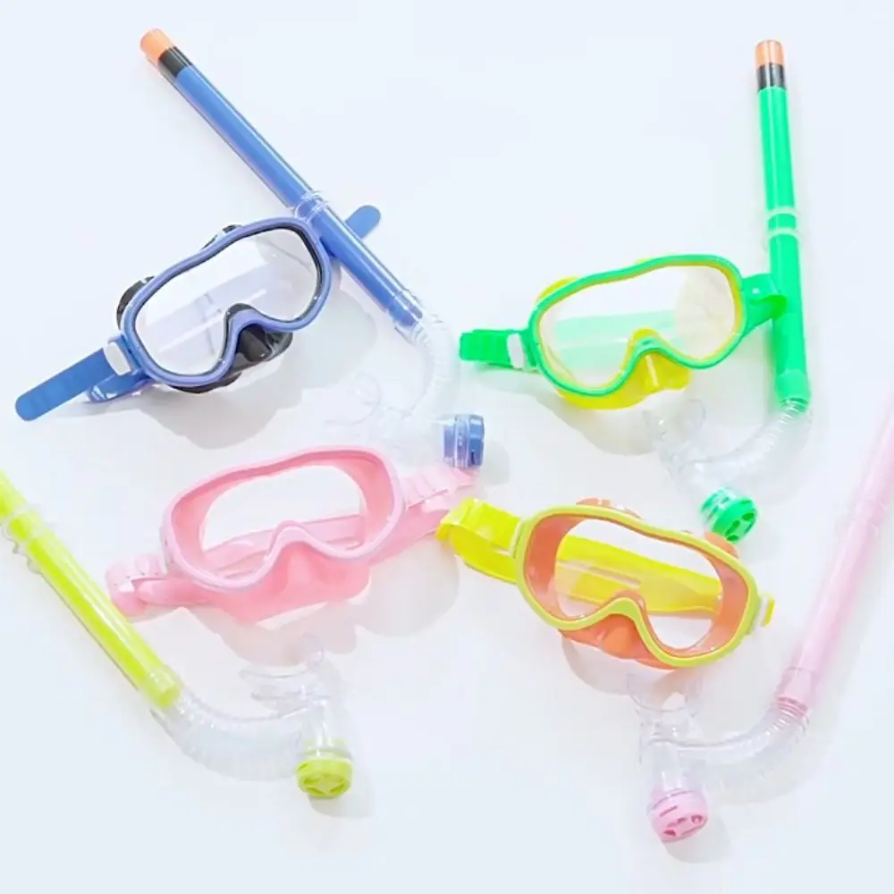 

Eyewear Kid Snorkel Set Anti-fog Waterproof Kids Swimming Goggles UV Protection No Leaking Kids Snorkeling Goggles Beach