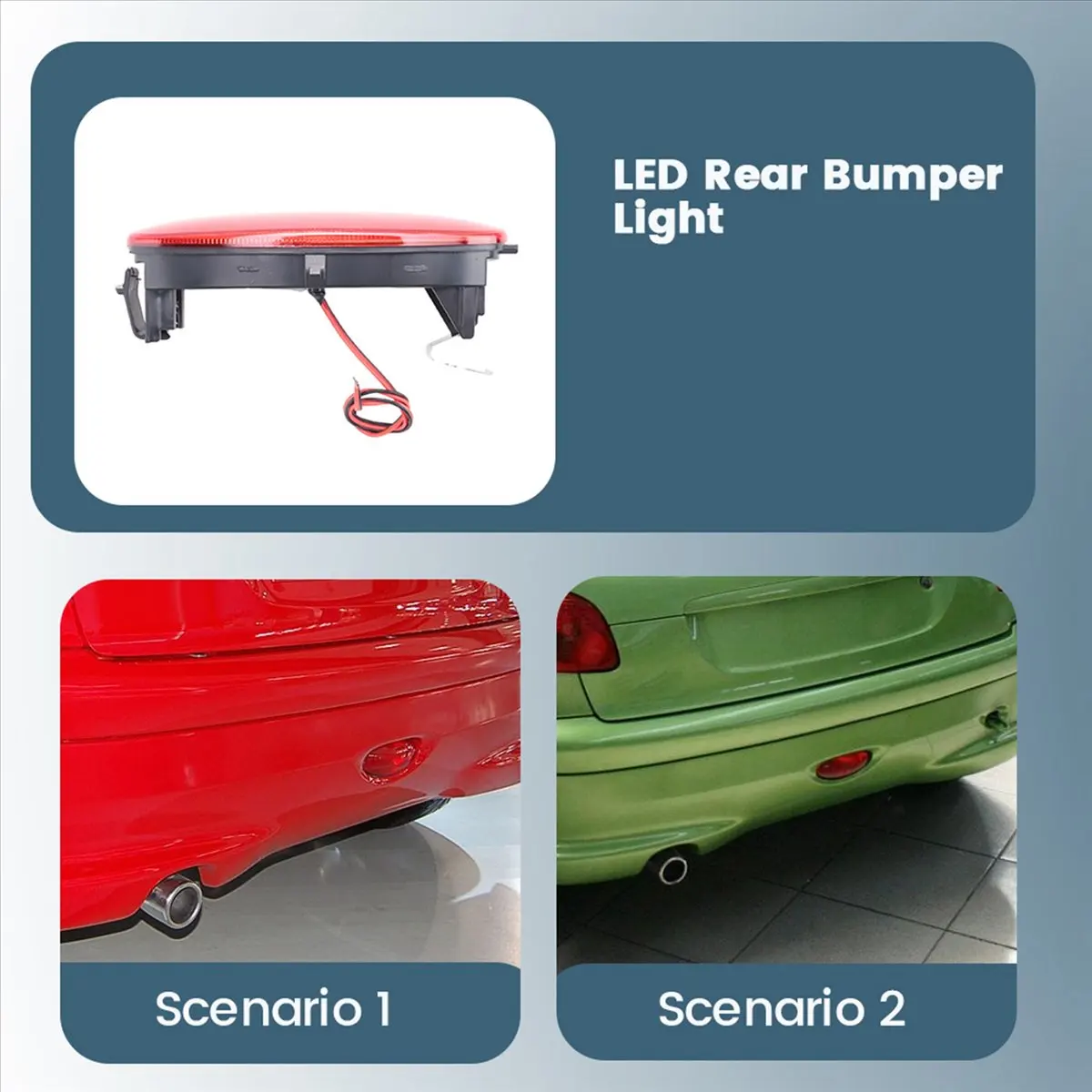 

Эффективный-для Peugeot 206 206CC автомобильный светодиодный фонарь заднего бампера с лампочкой, сигнальная лампа для парковки, отражатель, задние фонари 6351K5