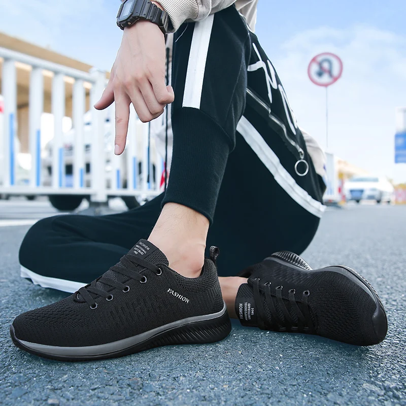 Męskie buty do biegania Oddychające wygodne buty sportowe na co dzień Ultralekkie męskie trampki Miękkie antypoślizgowe tenisowe buty do chodzenia