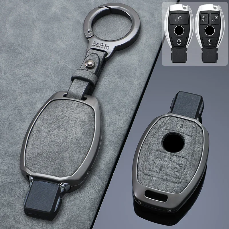 

Zinc Alloy Car Key Case Cover For Mercedes Benz A B C E Class W204 W205 W212 W213 W176 W177 W219 GLS GLA GLK GLC CLS CLA AMG