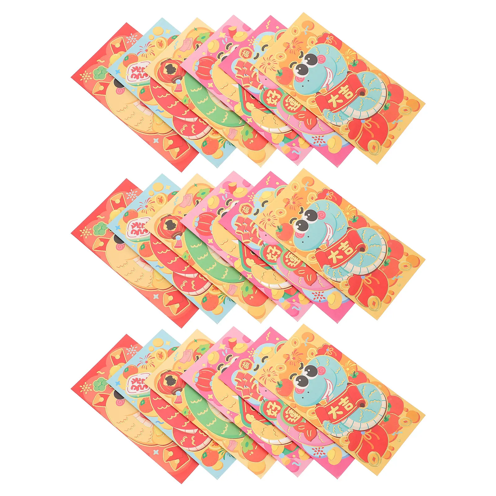 

18 Pcs Red Envelope Bag Decorative Envelopes Chinese New Year Products Lunar Calendar Money Hongbao Pearl Paper