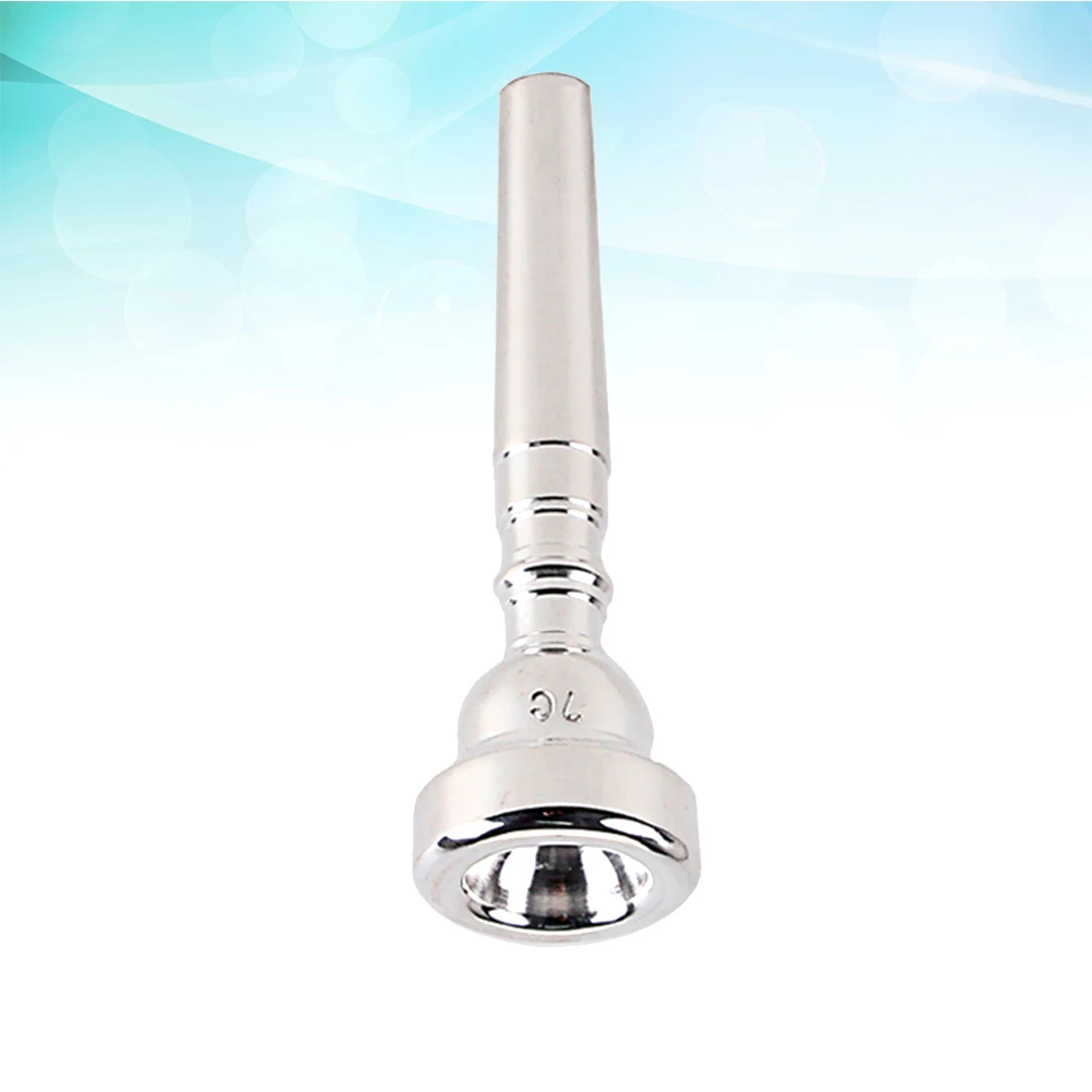 

1pcs Silver Plated Trumpet Mouthpiece Professional Metal C507 Bullet Shape Clear Smooth Tone Advanced Quality For Enthusiasts
