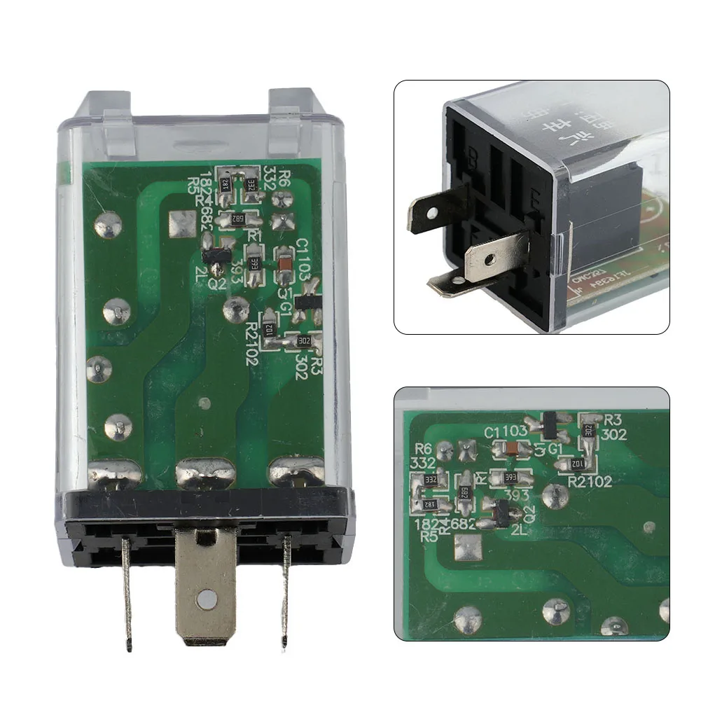 Practical Quality NEW Flasher Relay And Play 135W 3Pin Hole Dia 8mm Rate Control Turn Signal Blinker Practical