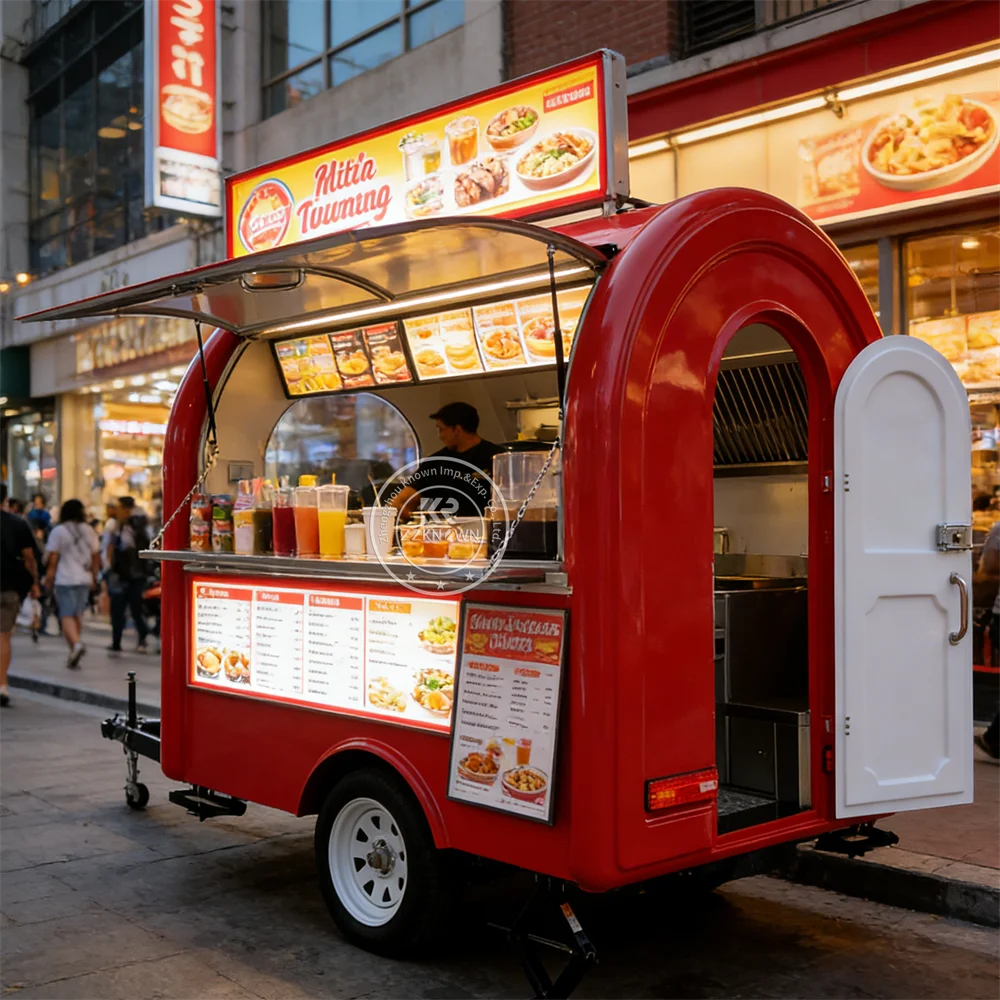 China Manufacture Mobile Fully Equipped Ice Cream Hot Dog Food Truck Fast Street Snack Food Trailer Fully Equipped