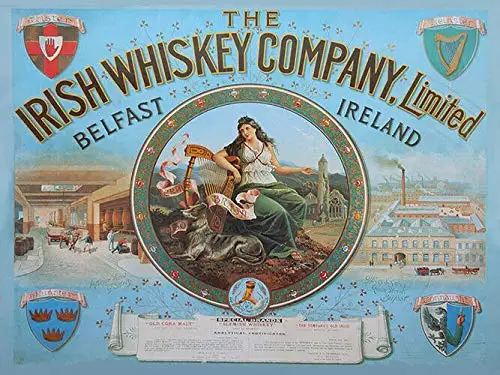 

Irish Whiskey Company 8x12 Inch Vintage Retro Decor Metal Tin Sign