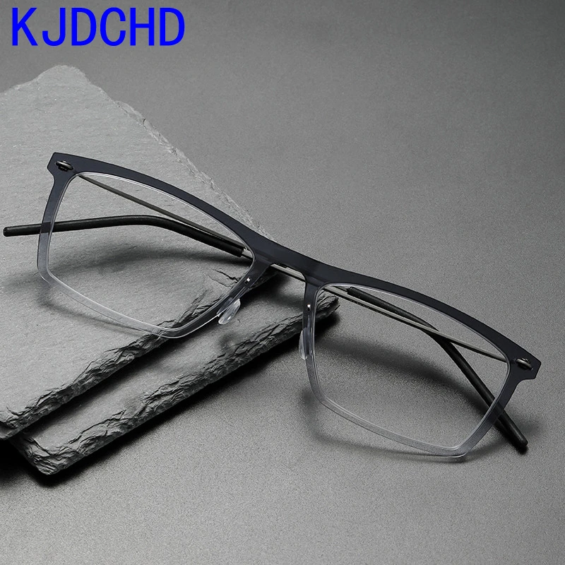 

Ultra Light Square Comfortable Eyeglasses Frame Men Women 2023 Acetate Titanium Fashion Optical Prescription Glasses Frame Men