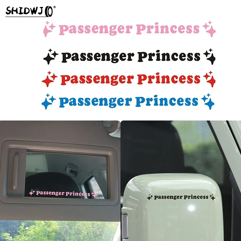 

2pcs Car Mirror Decoration Sticker Passenger Princess Star Mirror Decal Sticker Rearview Mirror Funny Car Vinyl Decoration