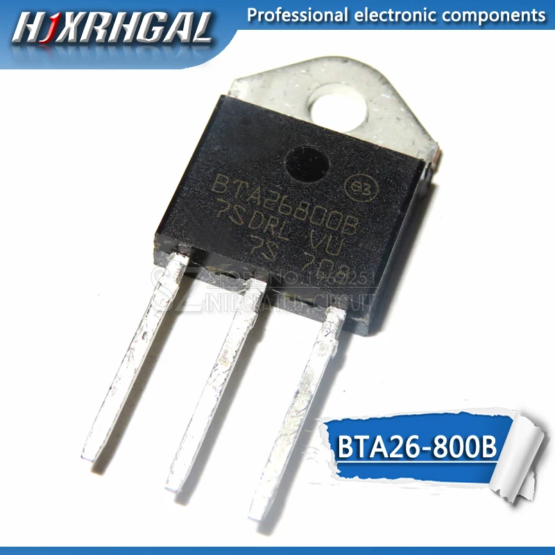 5pcs BTA26 BTA26-600B TO-3P BTA26-800BRG BTA26 600B 800V 25A bidirectional thyristor  new and original HJXRHGAL