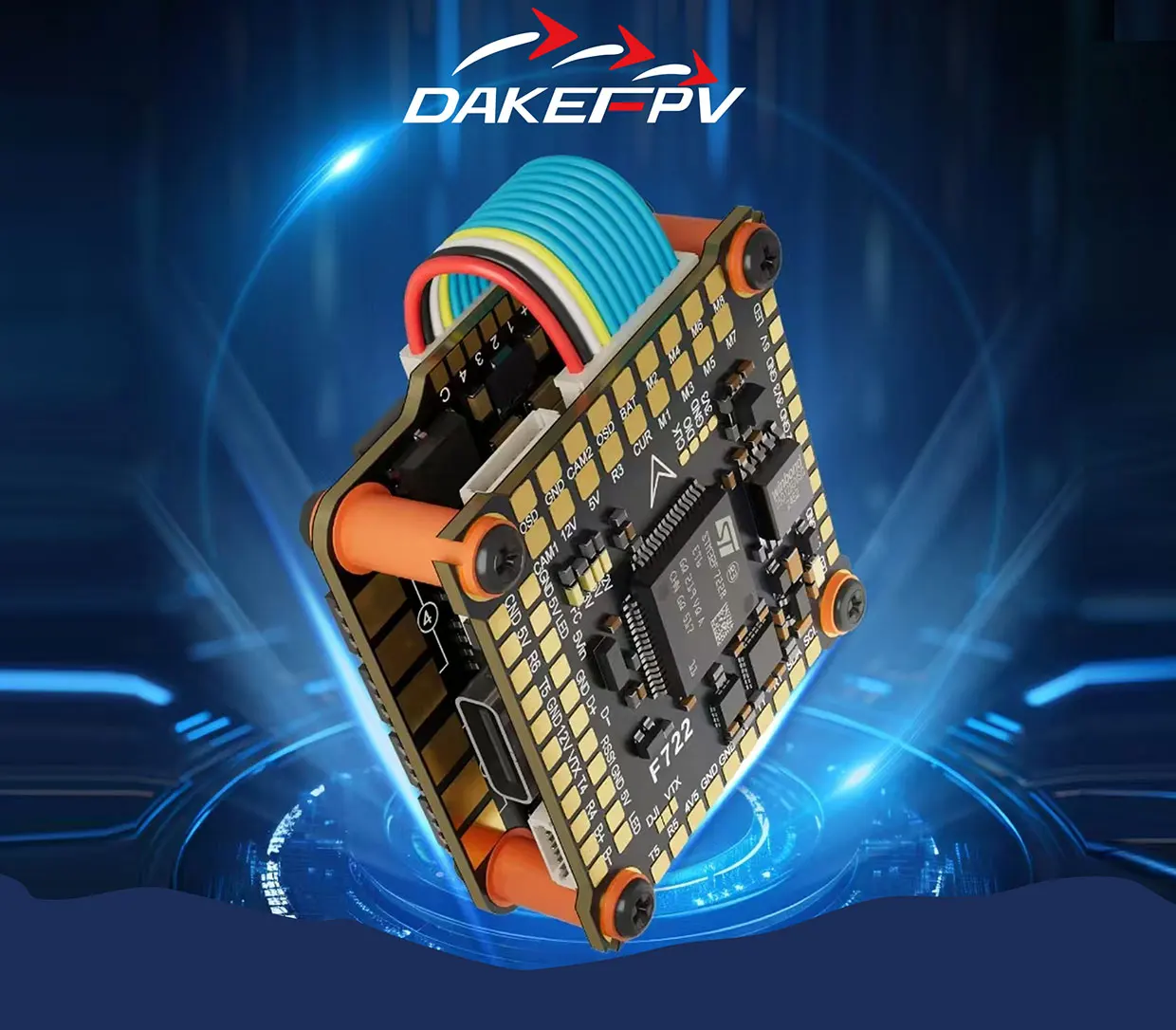 DAKEFPV F722 Flugcontroller Unterstützt BetaFlight Ardupilot FC F722 Stack 12S 70A 4in1 ESC Für 5-Zoll DJI RC FPV Freestyle Drohne – Detail 1
