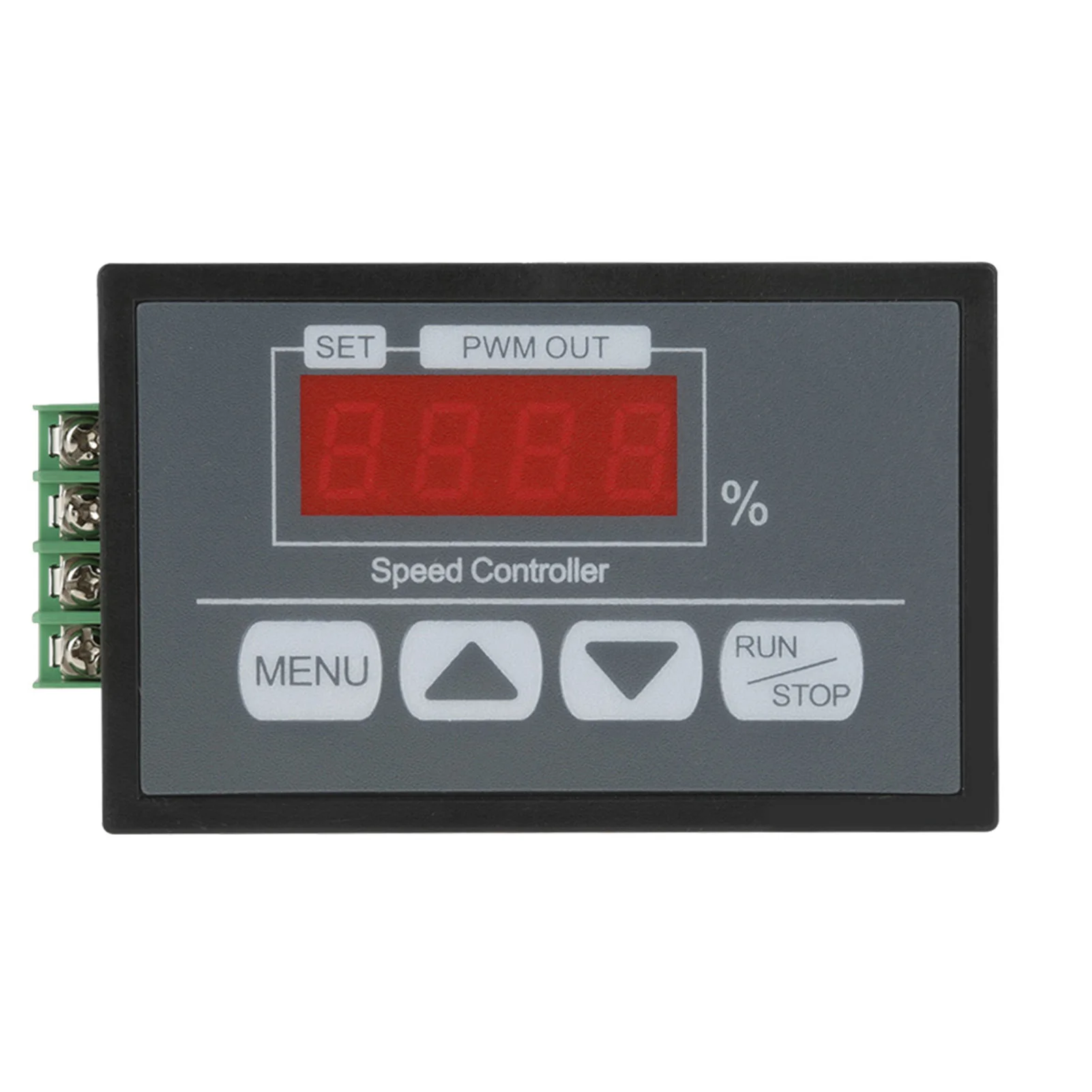 PWM speed controller, 6-60V Digital Display Percentage Tachometer DC Motor Slow Start and Stop Speed Controller