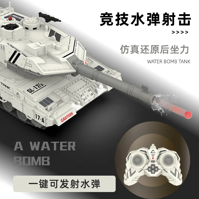 Water Bomb Tank  2.4G Remote Control Track  Multi functional Tank Water Bomb Tanks Shooting Competition Toys For Boys