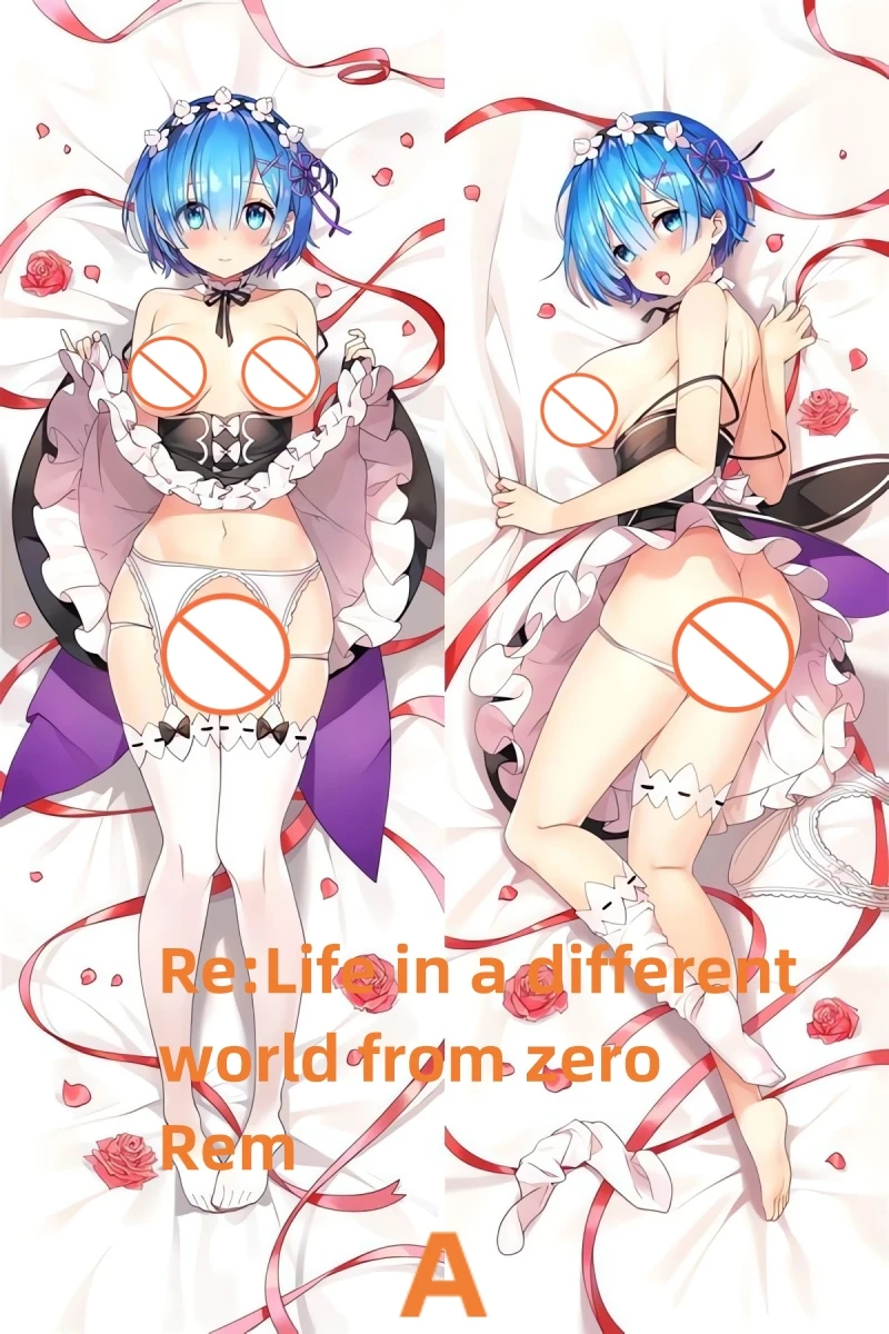 

Dakimakura Anime Pillow Case Re:Life in a different world from zero Rem Double-sided Print Of Life-size Body Pillowcase Gifts