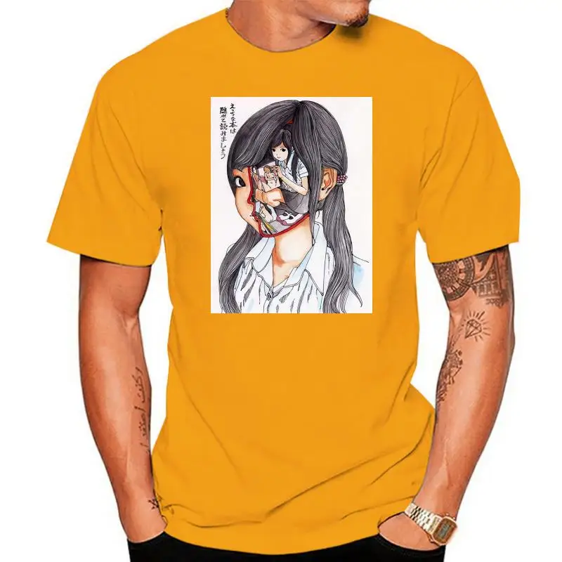 Horror Manga Junji Ito T Shirts For Men Shintaro Kago Girl Tee Shirt Tops MenS Short Sleeve Clothes Male T-Shirts