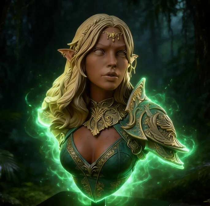 

65mm Elf Female The resin model needs to be self-assembled and colored (Without earrings) A-2246