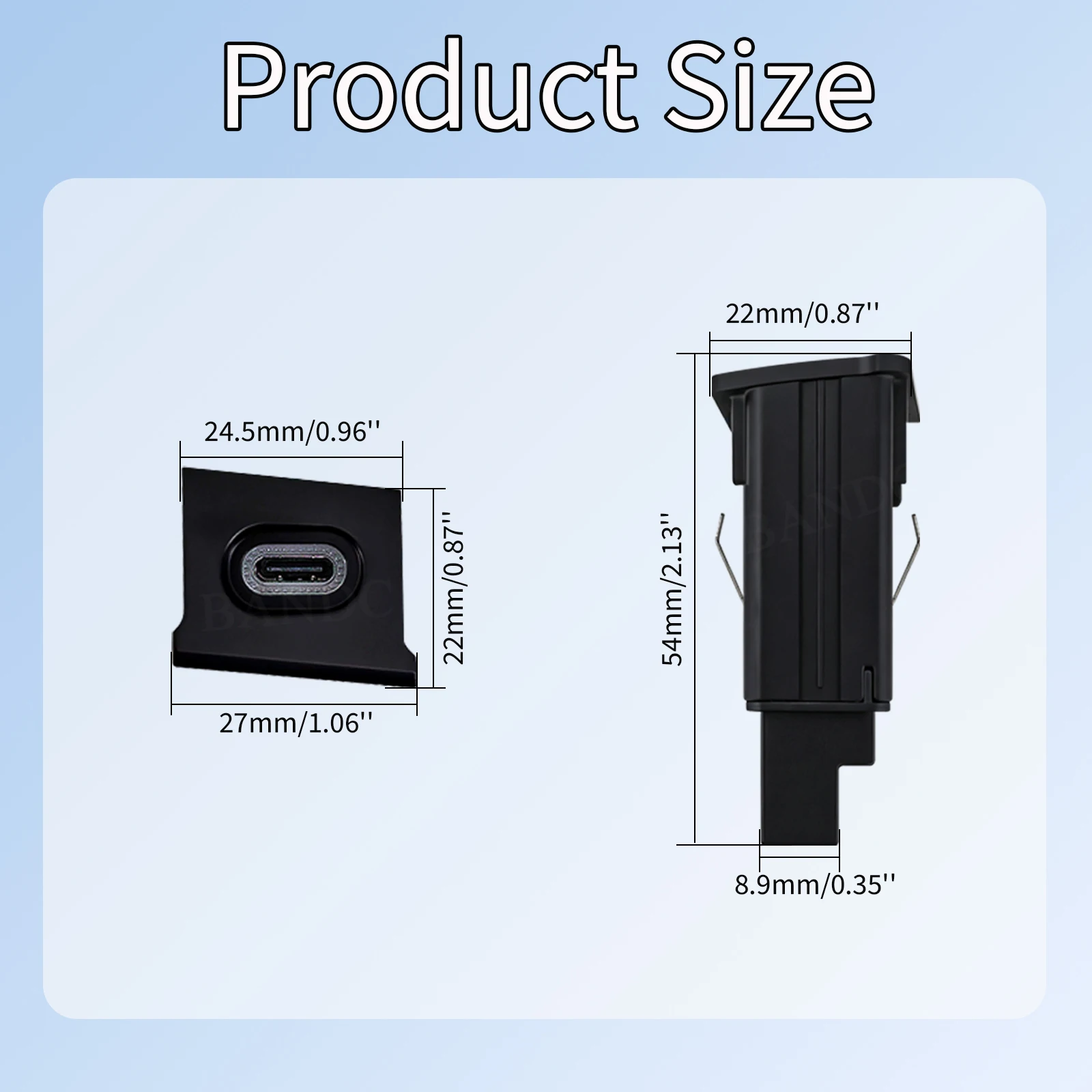 12V Auto Quick Charger Type-C Interface Charging Outlet Power Adapter with Red LED Fit For VW Passat B7 2011-2015