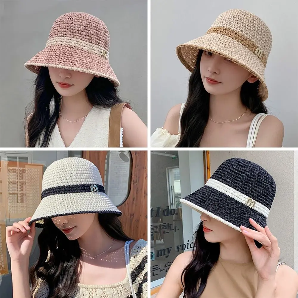 Big Visors Breathable Bucket Hat Cotton Linen Fisherman's Hat Beach Cap Women Girls