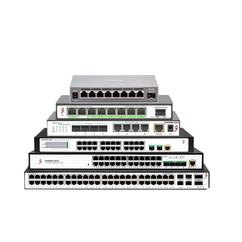 

Xi Ke 10 Gigabit switch 2.5G electrical port photoelectric hybrid two-layer intelligent network management 10G uplink vlan
