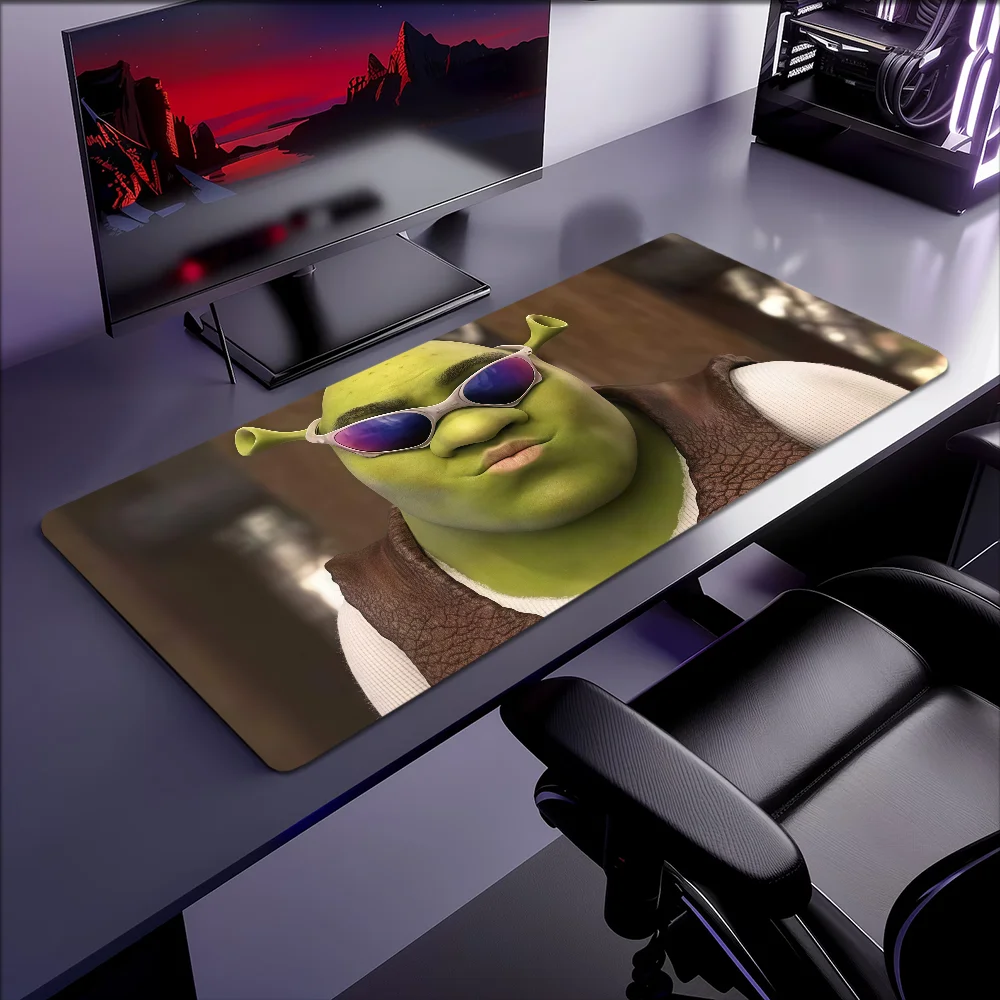 Alfombrilla de Ratón Antideslizante C-Comedy Lockedge para Oficina, Estudiantes y Videojuegos, Verde, Gruesa, con Diseño de la Película D Shrek, Alfombrilla Grande para Escribir