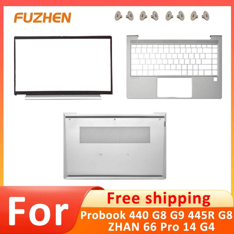 

НОВЫЙ сменный чехол для ноутбука Probook 440 G8 G9 445R G8 ZHAN 66 Pro 14 G4, задняя крышка с ЖК-дисплеем, передняя панель, нижняя нижняя часть корпуса