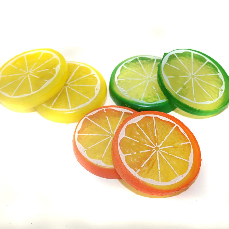 Simulated Lemon Slices Fake Fruit Ornaments Artificial Plastic Lemon Slices Model  Photography Decoration Food Props 2023