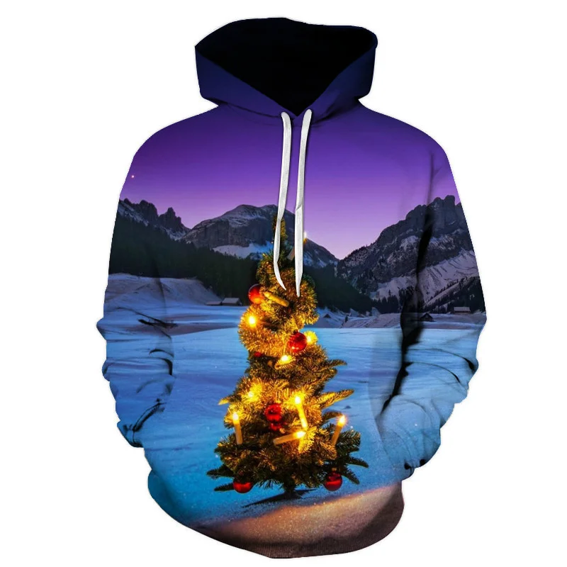 Funny 3D Snowman Christmas Tree Lunar Hoodies For Men Children Fashion Hipster Sweatshirts Women Cute Harajuku Pullovers Hoodie