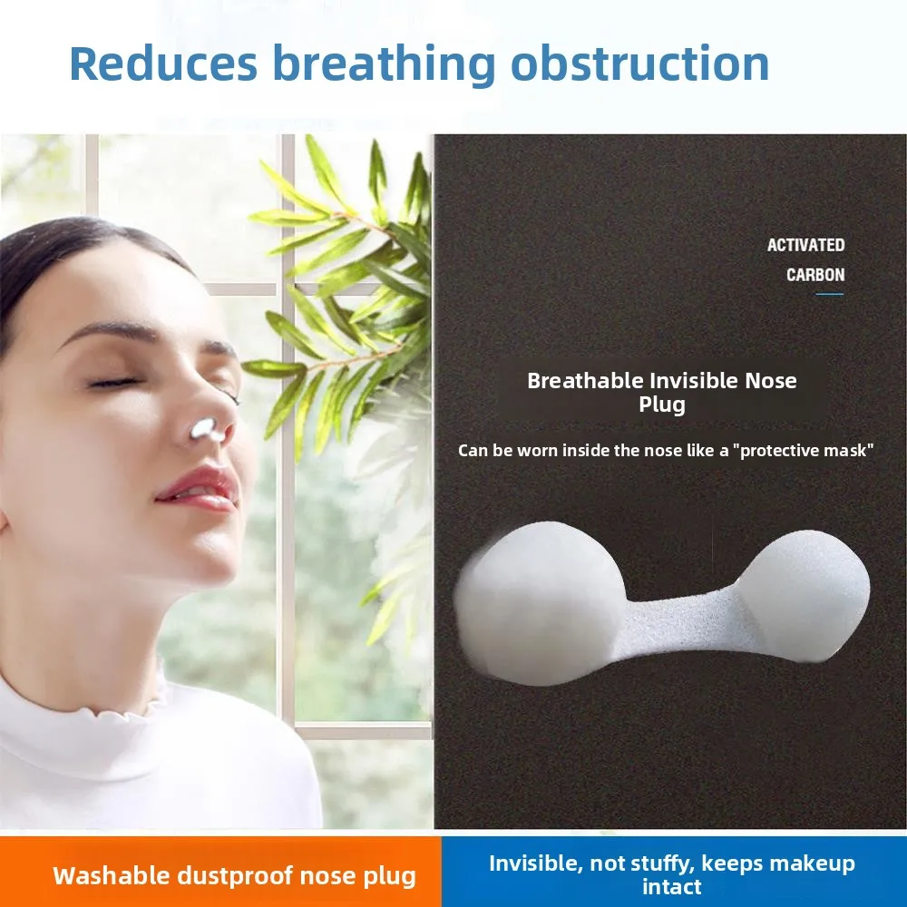 Washable Reusable Breathable Dustproof Invisible Nose Clip Flower Pollen Allergy Nose Cover Smoke Nose Mask Dustproof