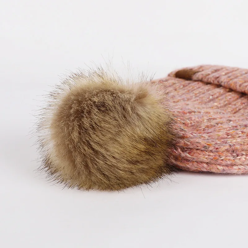 New Winter Wool Fleece‑lined Knit Hat With Pom‑pom, Warm Earflap Pullover Beanie For Outdoor Cold‑proof