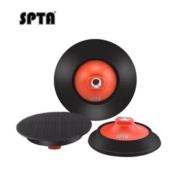 SPTA 오렌지 백킹 플레이트 후커 패드, 후크 및 루프 전문 버퍼 패드, 듀얼 액션 자동차 광택기, 5 인치, 6 인치