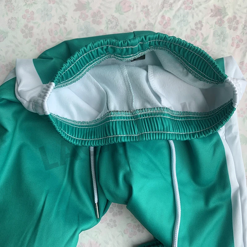 CosplayCalamari Giocatore di giochi Costume cosplay Corea Travestimento Abito da uomo per la squadra Felpa sportiva blu Festa di carnevale di Halloween Co