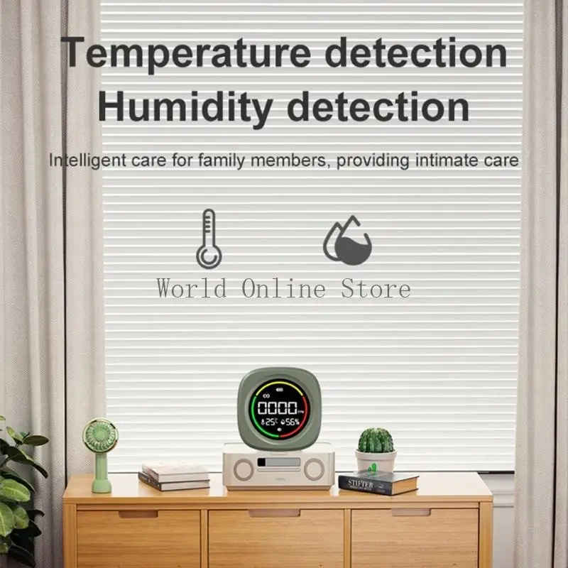 Báo động máy dò CO với cảm biến độ ẩm nhiệt độ có thể sạc lại CO Monitor carbon monoxide cho du lịch động 87hc