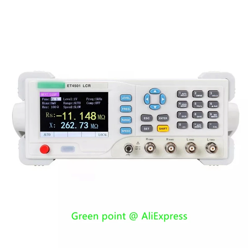 ET4501 Digital Medidor Capacitor, Desktop LCR, ponte de alta precisão, freqüência ajustável contínua