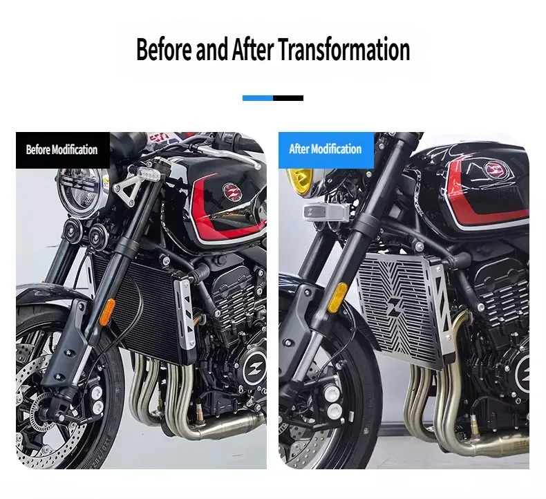 

For ZXMOTO 500F modified retro water tank mesh stainless steel radiator protective mesh decorative cover protective cover