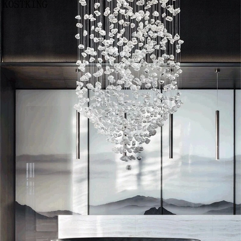 pedra moderna lustre de vidro cristal para sala estar lobby luxo pingente luminarias interior decoracao da sua casa lampadas penduradas 01