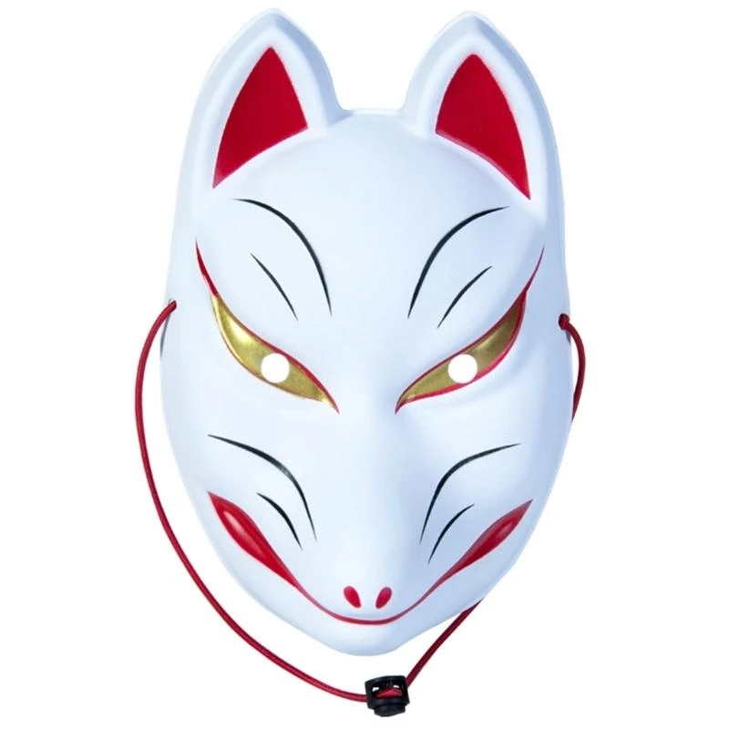 

Y5GC Foxes Mask Masquerade Mask Animal Mask Full Face Mask Halloween Party Mask Japanese Anime Cosplays Mask for Carnivals