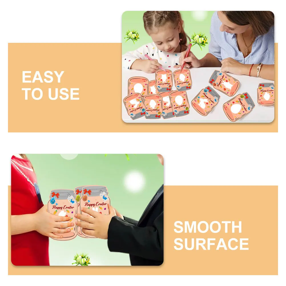 

24pcs Rabbit Easter Adorable Greeting Card Set For Adults Festival Party Gift Paper Blessing Cards Easter Supplies