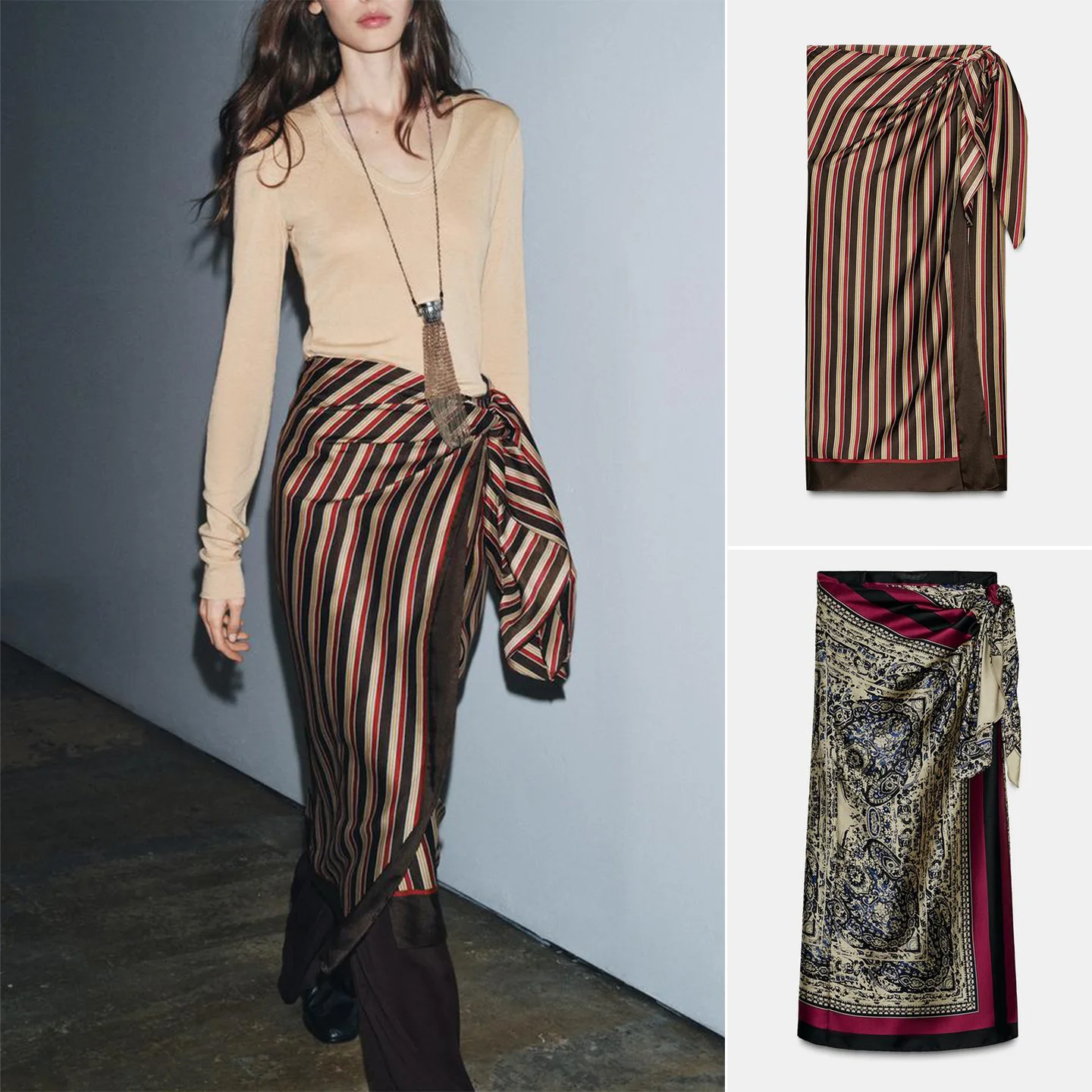 

Winter New Women's Faion Asymmetric Hem mid Waist Paisley Scarf Sle Skirt European Sle Polyester Fiber Casual Ci Walk