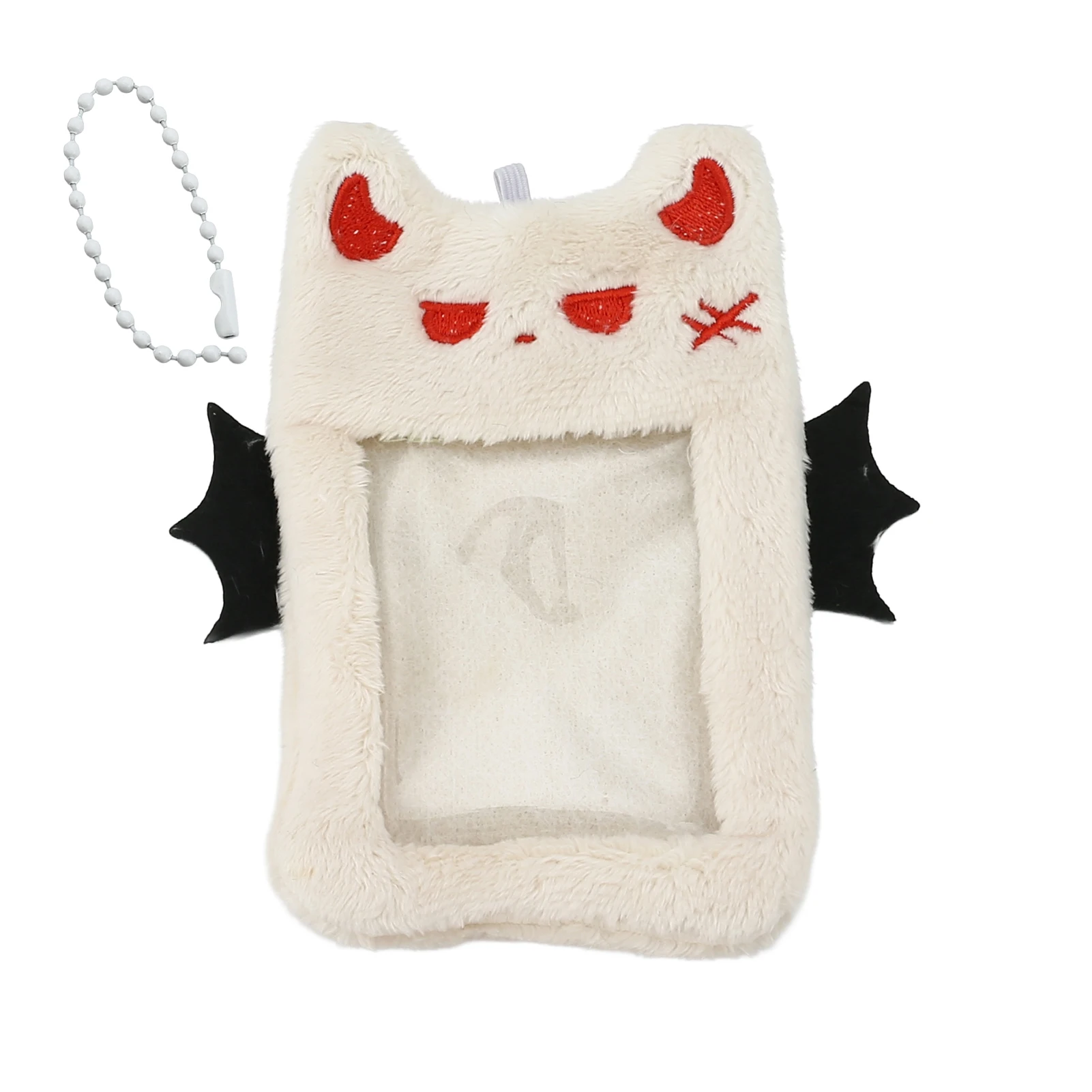Cartoon Devil Plush Photocard Case Photo ID Credit Band Card Holder Card Case Students Idols Photos Protective Cover image 3