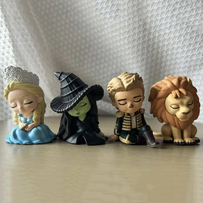 Nuevo en Stock: Figura de PVC de Elphaba, Glinda, Fiyero y León de Wicked Part 2, Modelo Mini para Escritorio, Juguete Coleccionable, Regalo