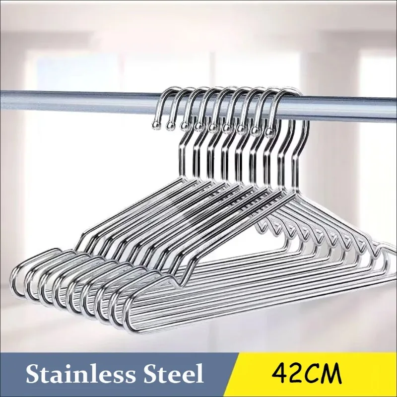 

NEW 10/20pcs Stainless Steel Coat Hanger Clothes Organizer Closet Storage Drying Rack Wardrobe Save Space