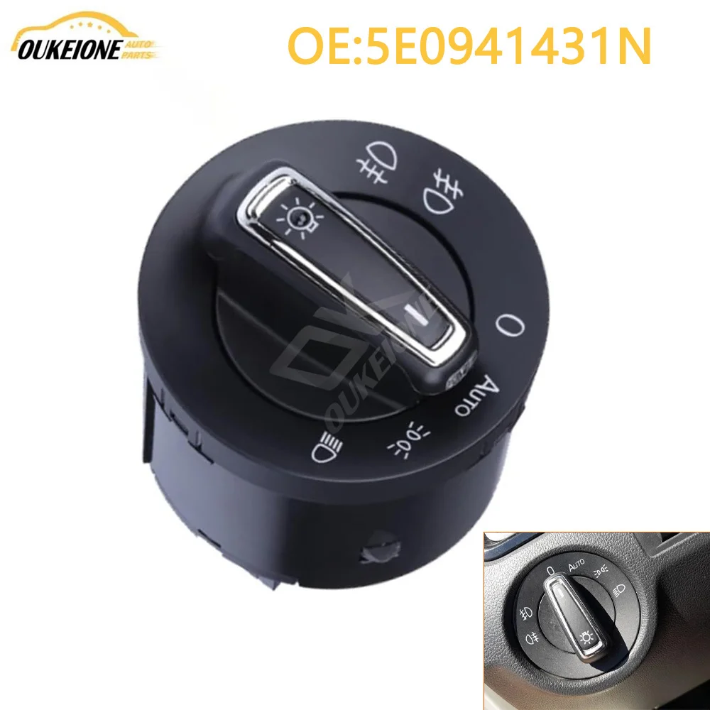 

Переключатель фар и противотуманных фар 5E0941431N для Skoda Octavia Fabia Rapid, 5E0941431D, 5E0 941 431 N, запчасти для автомобиля