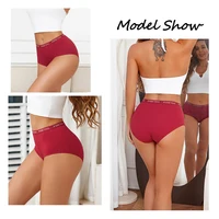 6Pcs/Set Women Seamless Cotton Briefs High Waist Breathable Underwear Letter Belt Briefs Female Stretch Comfortable Lingerie NEW 2
