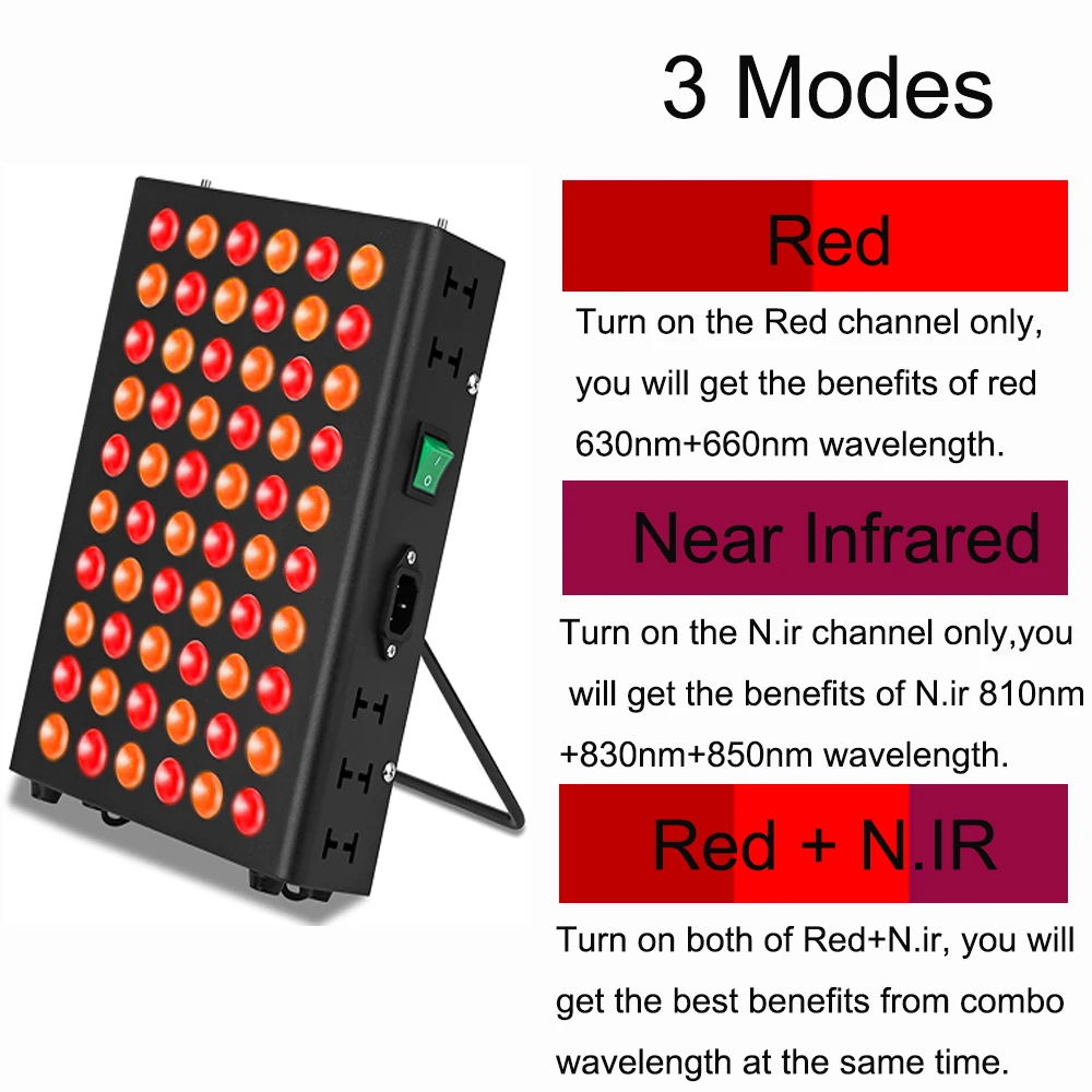 Red and Near-Infrared LED Therapy Panel Lamp