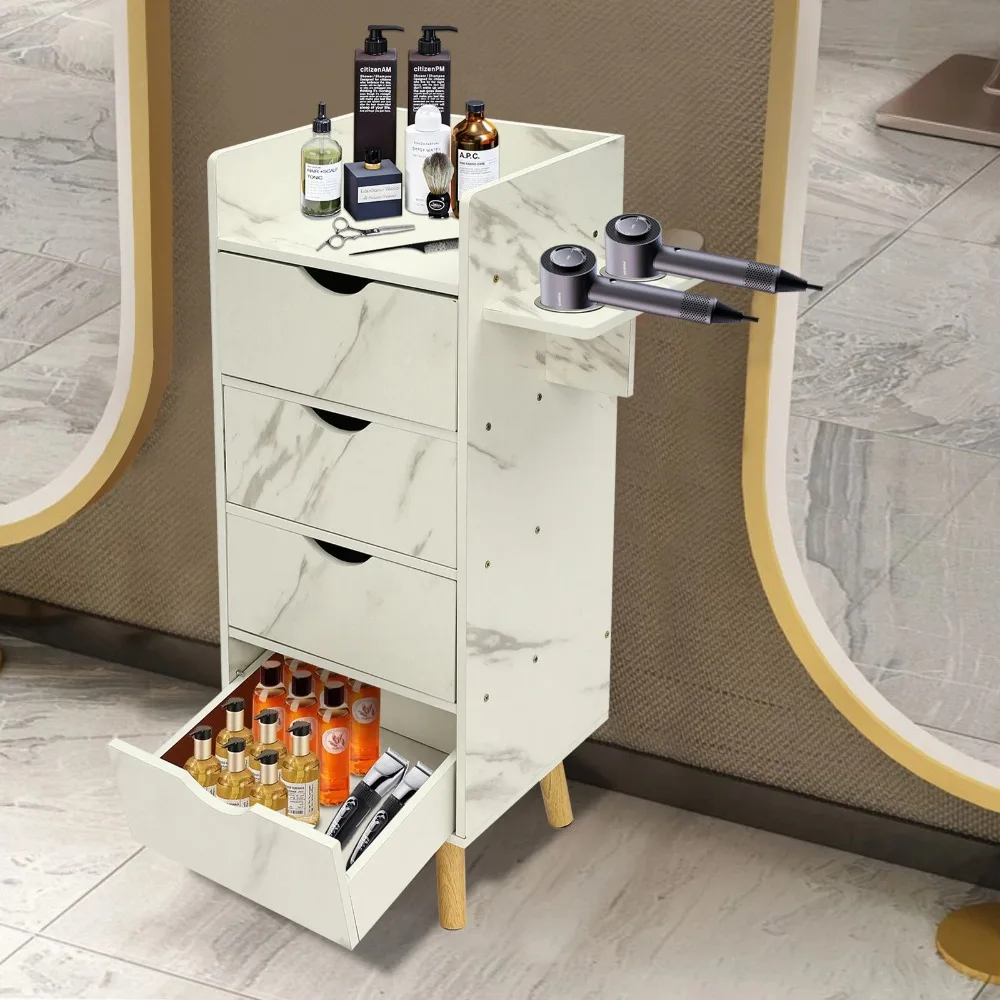 

4 Drawers Salon Hair Styling Barber Station Storage Cabinet Beauty Cupboard Salon Styling Station Organizer Equipment