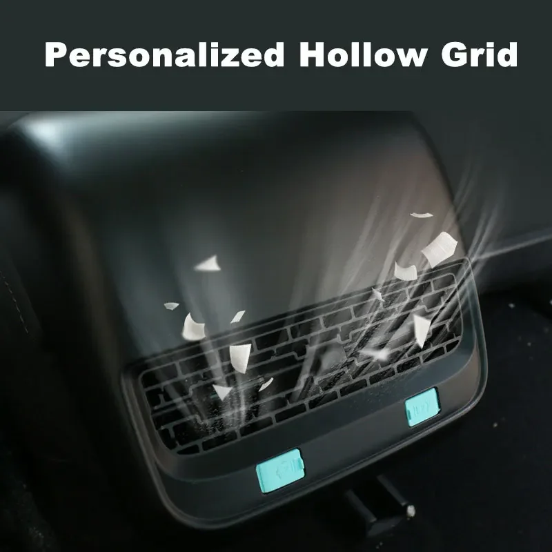 

Rear Air Vent Cover For Tesla Model 3 Y Accessories Center Console Armrest Box Back Conditioner Outlet Filter Grille Protector