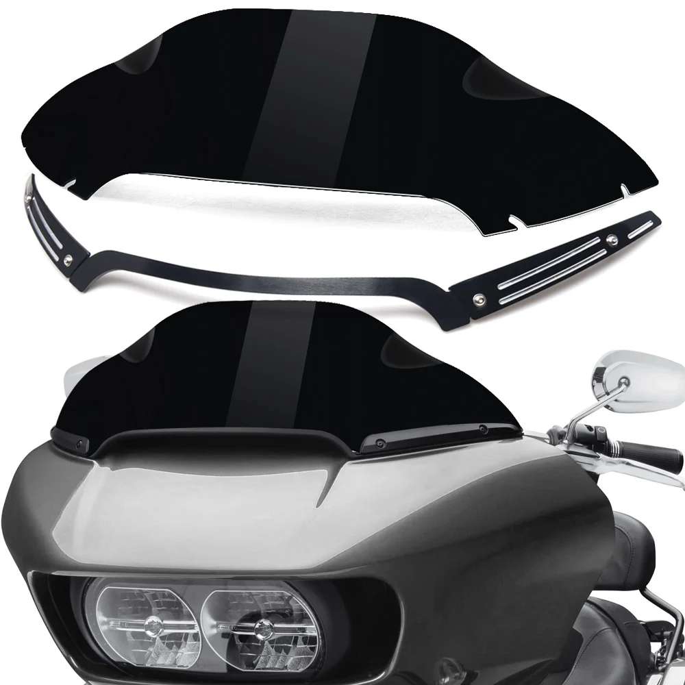 

8'' Motorcycle Windshield Windscreen Side Joint Windshield Trim Fit For Harley Touring Road Glide Special FLTRXS FLTRT 2015-2023