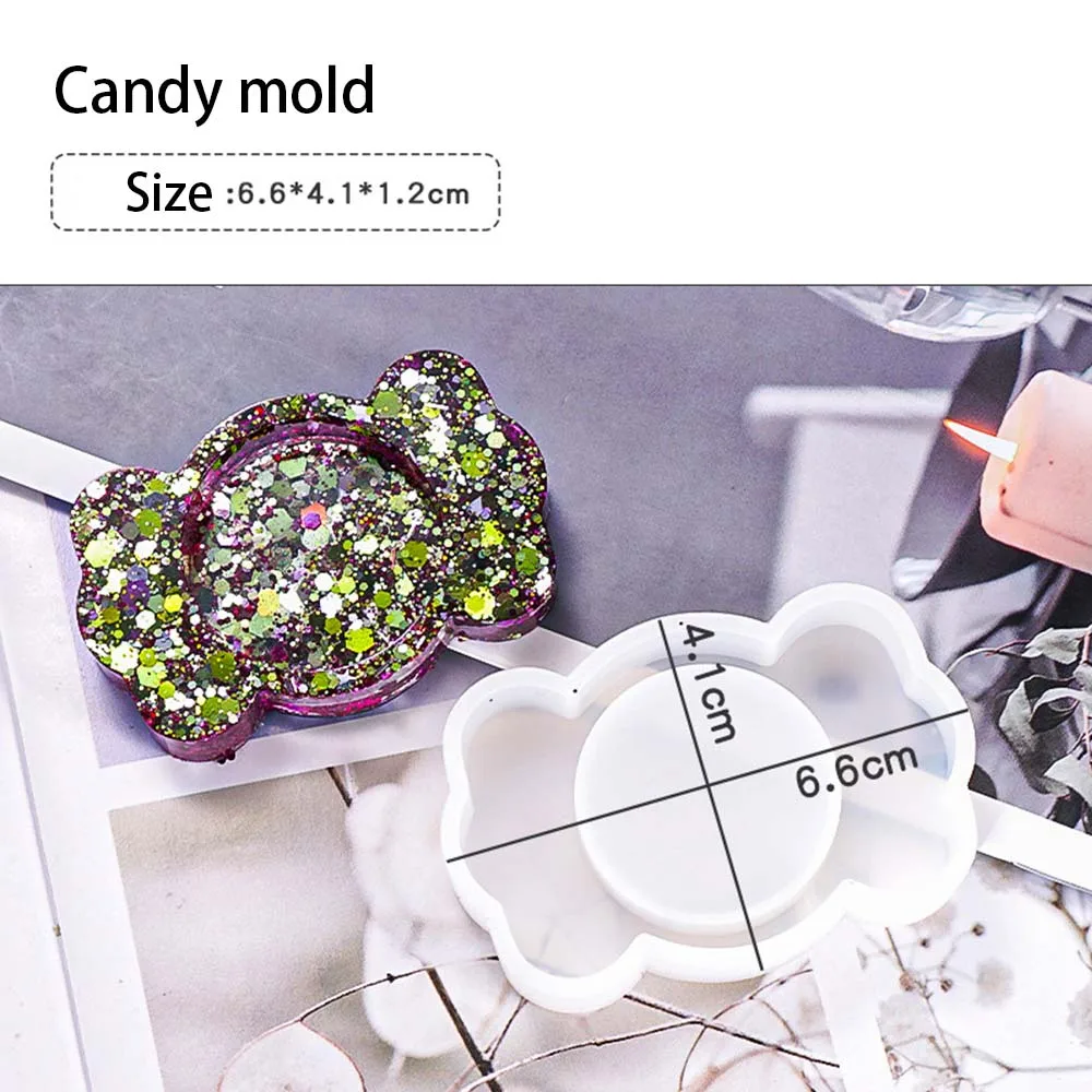 DIY kawaii kleine Anhänger Silikon form niedlichen Harz Ohrringe Schlüssel bund Anhänger fallen Kleber form handgemachte Schmuck Kunst form – Detail 4