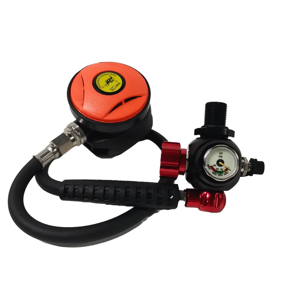 Scuba Diving Equipment Set with First Stage Relief Valve Second Stage  Breather Underwater Snorkelsr Pressure Reducing Valve Set