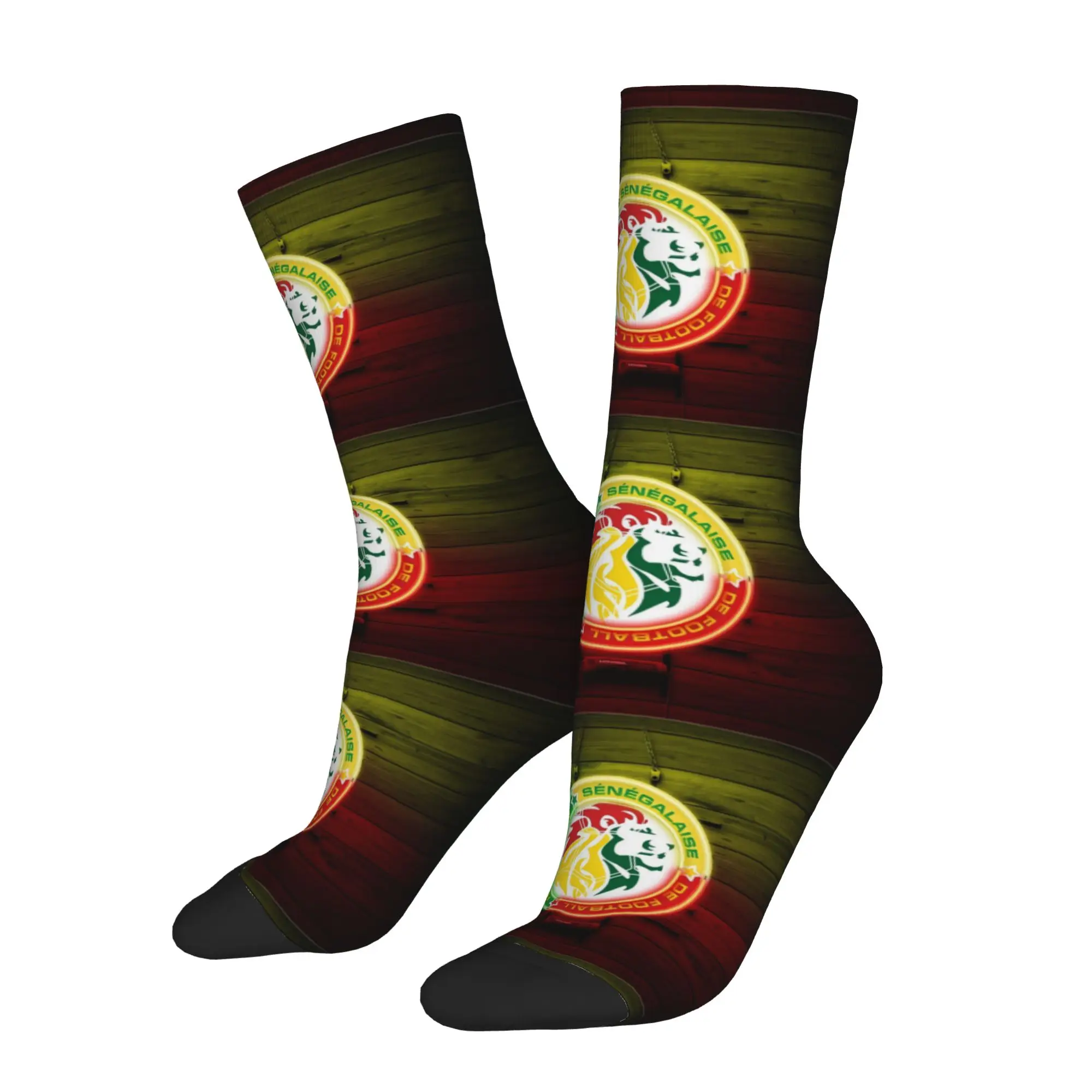 Happy Funny Senegal Retro Harajuku  Hip Hop Novelty Casual Sock Match Day Essentials