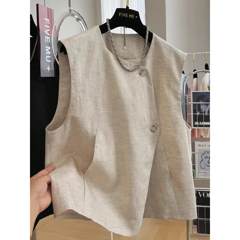 

Black Sleeveless Suit Vest Chalecos Para Mujer Casual Top Vintage Lady Ropa Jackets for Women 2025 Waistcoat Y2k